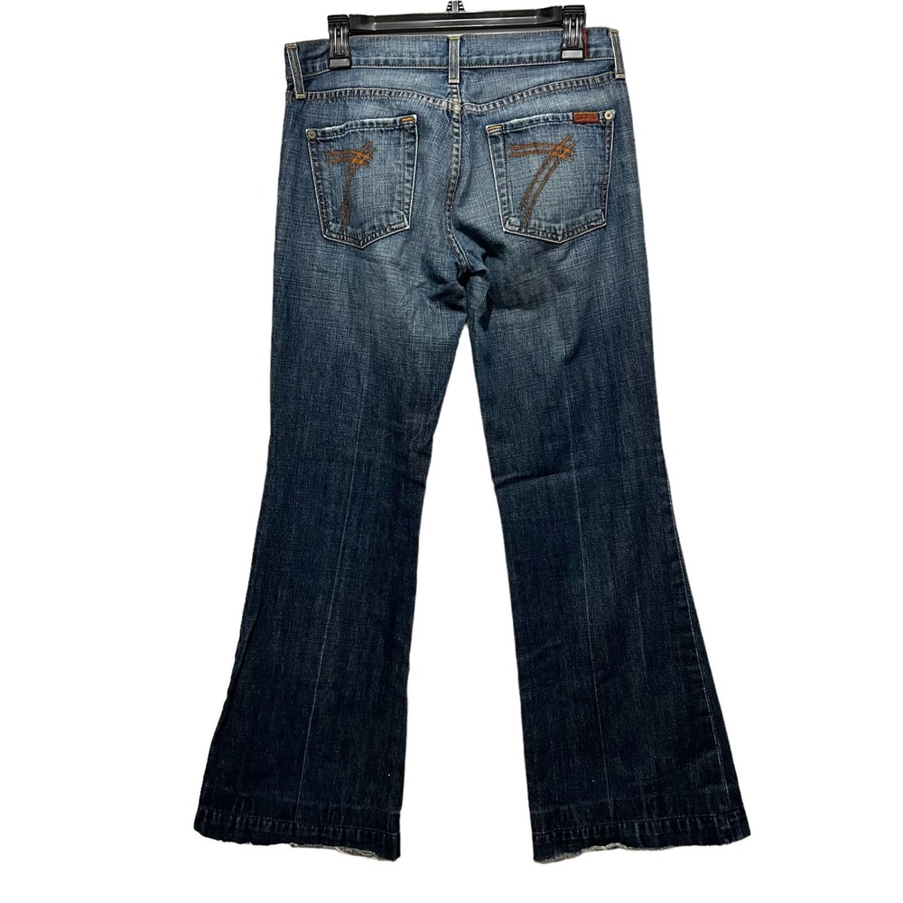 7 For All Mankind Dojo Wide Leg Jeans Medium Wash SZ 29